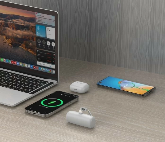 Powerbank Rebeltec P5 PLUG-IN 5000mAh, USB-C, Bardhë