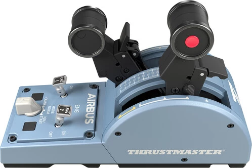 Kontroller gazi (throttle quadrant) për flight simulator Thrustmaster TCA Quadrant Airbus Edition, WW Version, blu