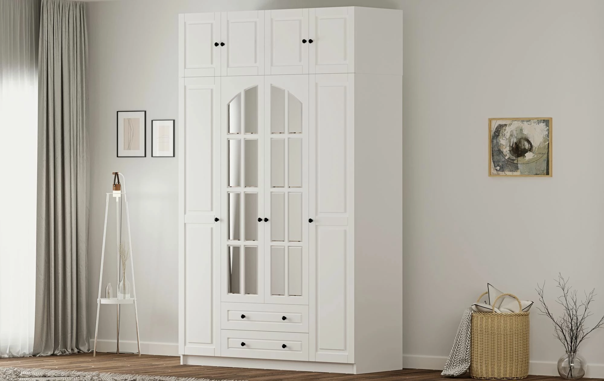 Dollap Skye Decor, ngjyrë e bardhë mat, Rb-185-11