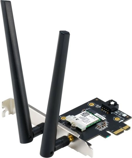 Kartë rrjeti WiFi Asus PCE-AXE5400, PCIe, WiFi 6E, Bluetooth 5.2, 2 antena të jashtme