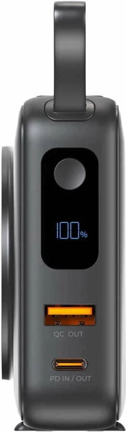 Powerbank Mobile Origin 10000mAh PD 22.5W me karikim pa tela MagSafe, me display, i zi, set me adaptorë EU/UK/AU