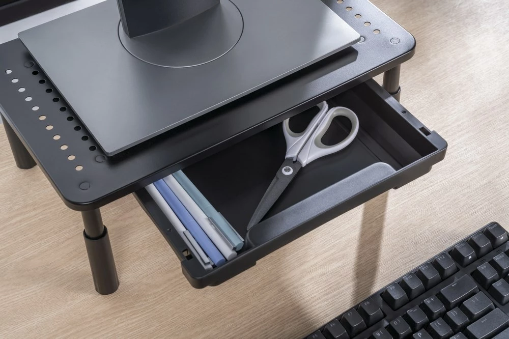 Mbajtëse monitori Gembird MS-TABLE-D-01 me sirtar, e zezë