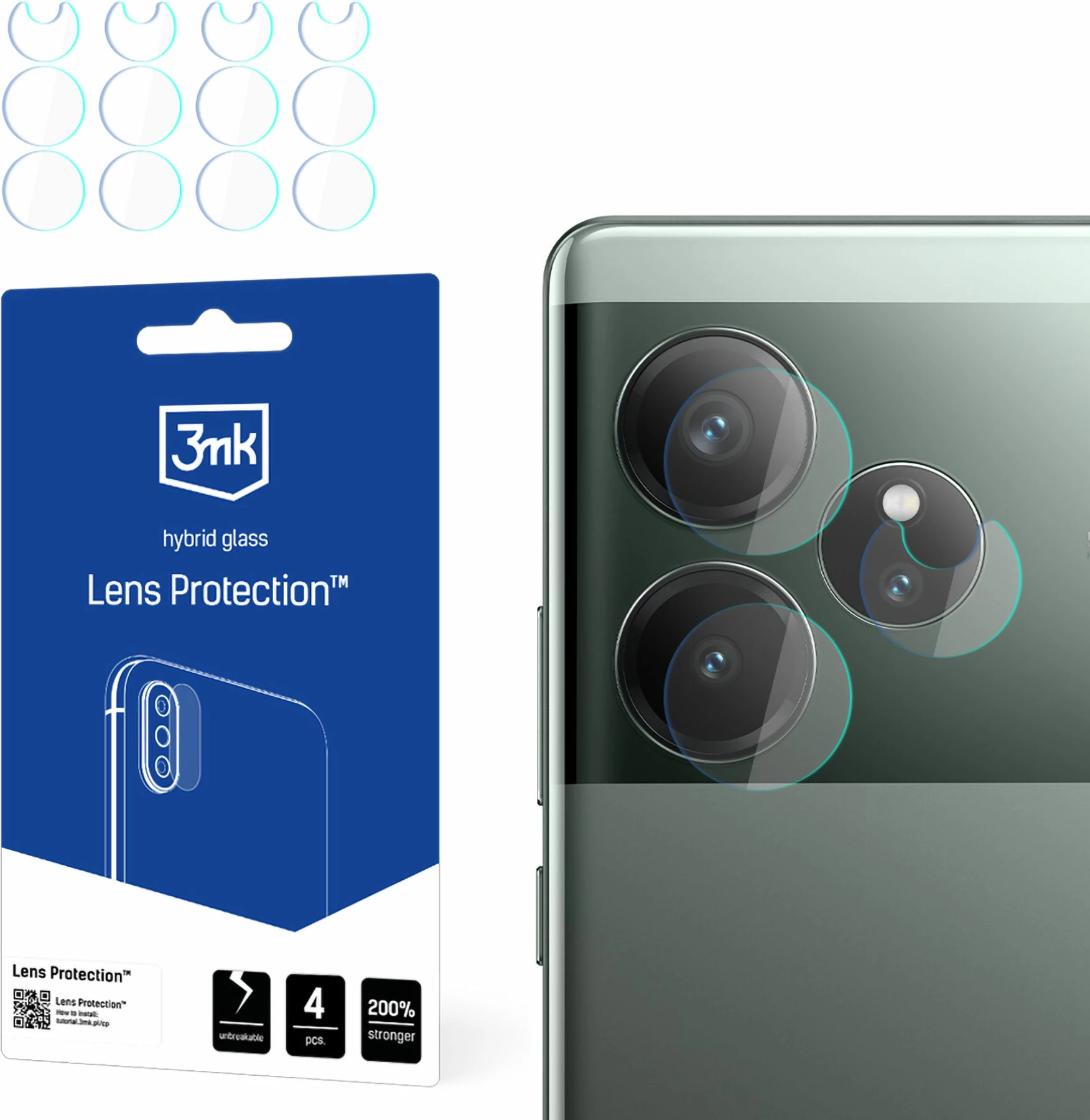 Mbrojtës kamere 3mk Protection për Realme GT 6, xham hibrid