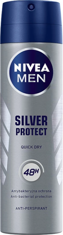 Deodorant spray për meshkuj Nivea Silver Protect 150ml