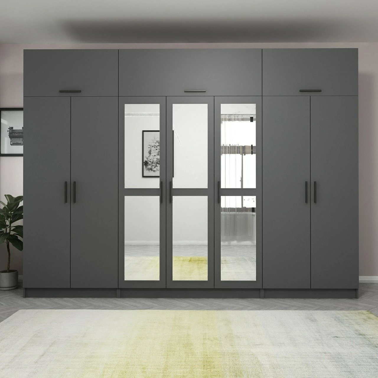 Dollap Skye Decor, ngjyrë antracit, 5190