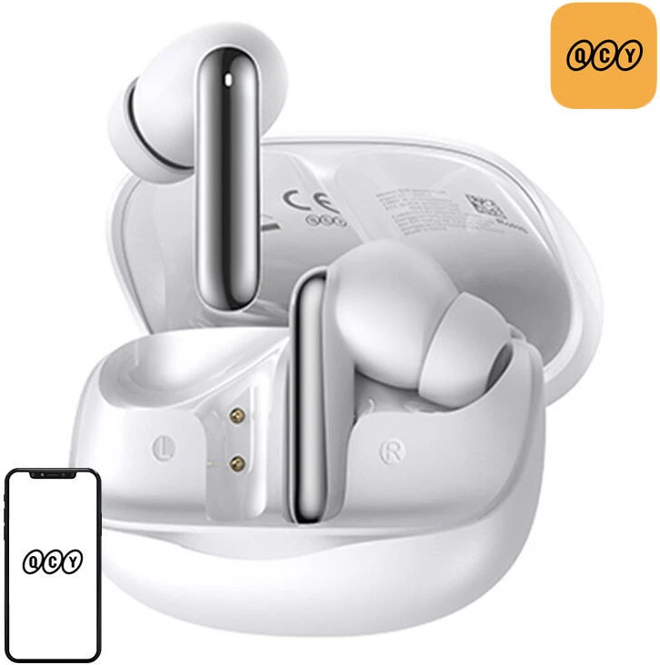 Kufje TWS QCY MeloBuds HT12, in-ear, Bluetooth 5.4, ANC, të bardha