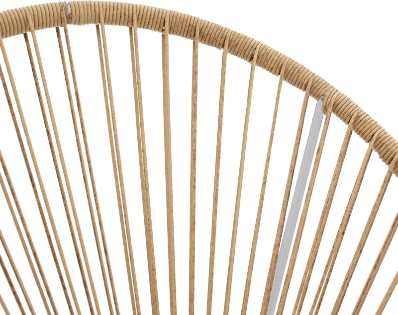 Karrige për kopsht Acapulco, metalike, ngjyrë e bardhë - natyrale, 71x76x85cm