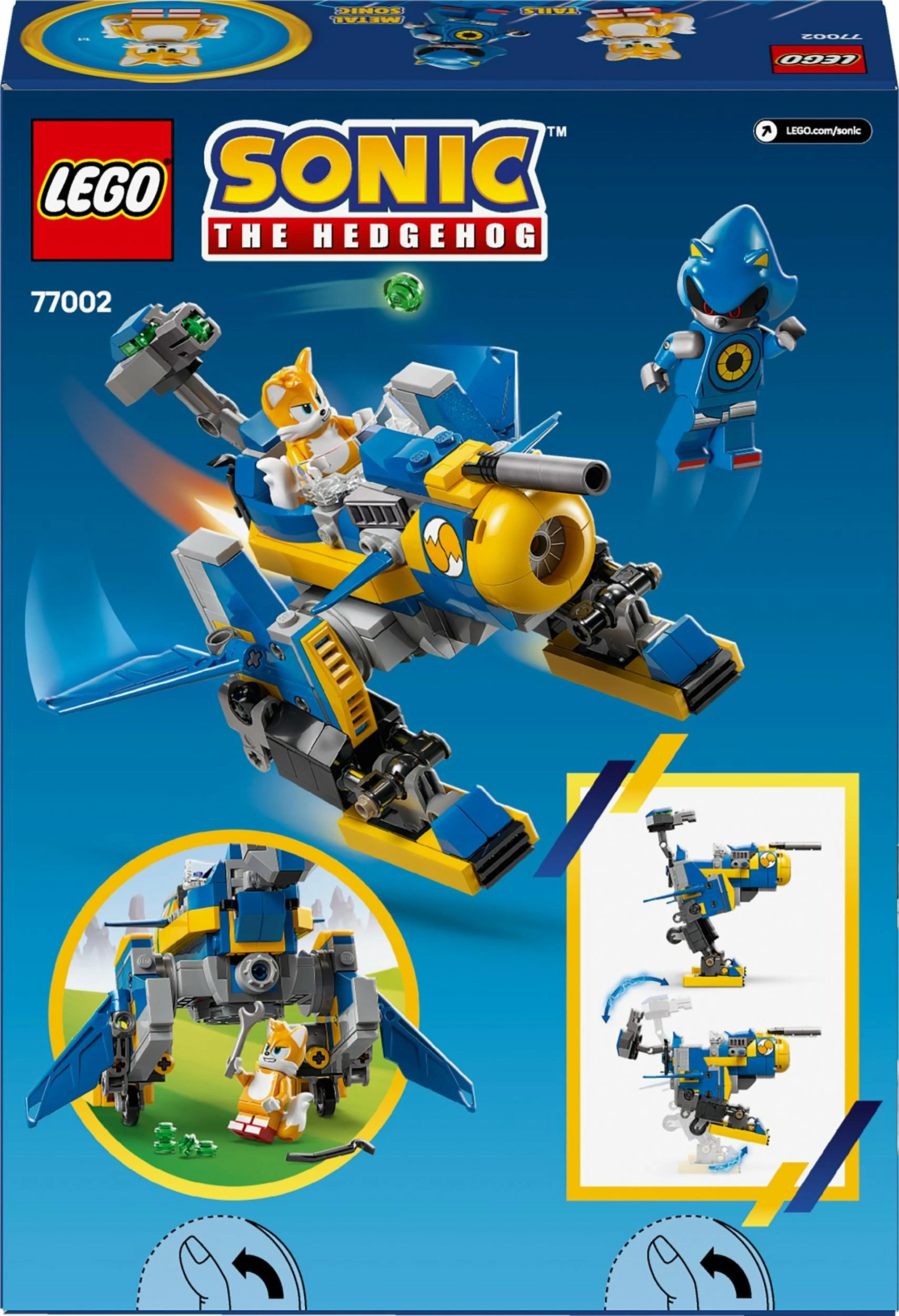Set ndërtimi LEGO Sonic the Hedgehog 77002 Cyclone vs Metal Sonic, 290 copë