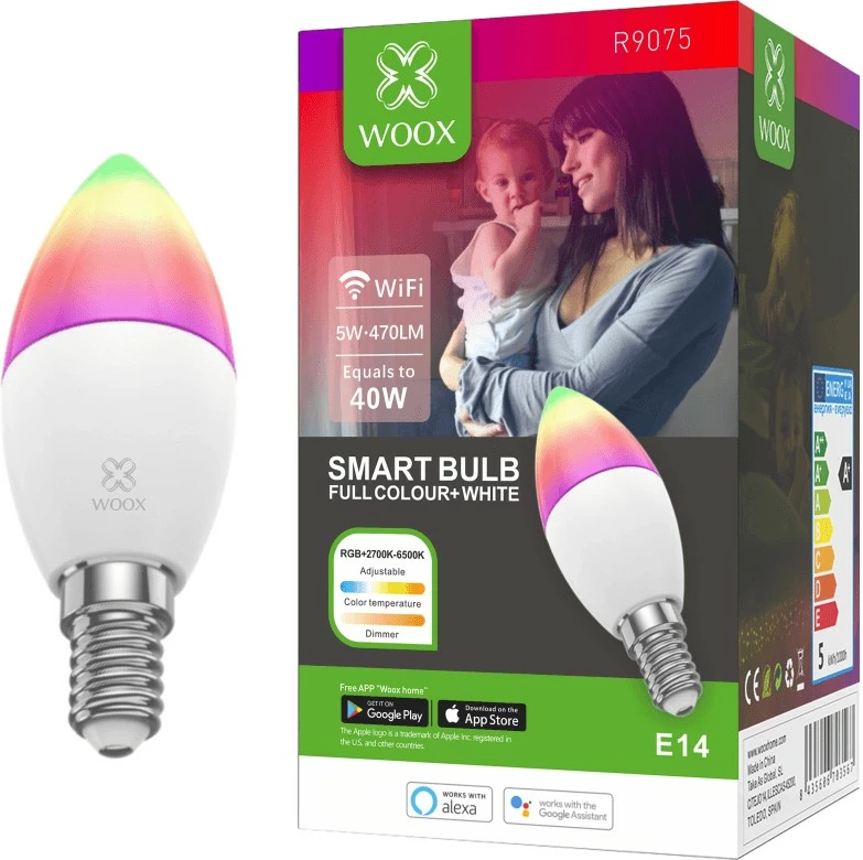 Llambë smart Woox R9075, Wi-Fi, LED, e bardhë