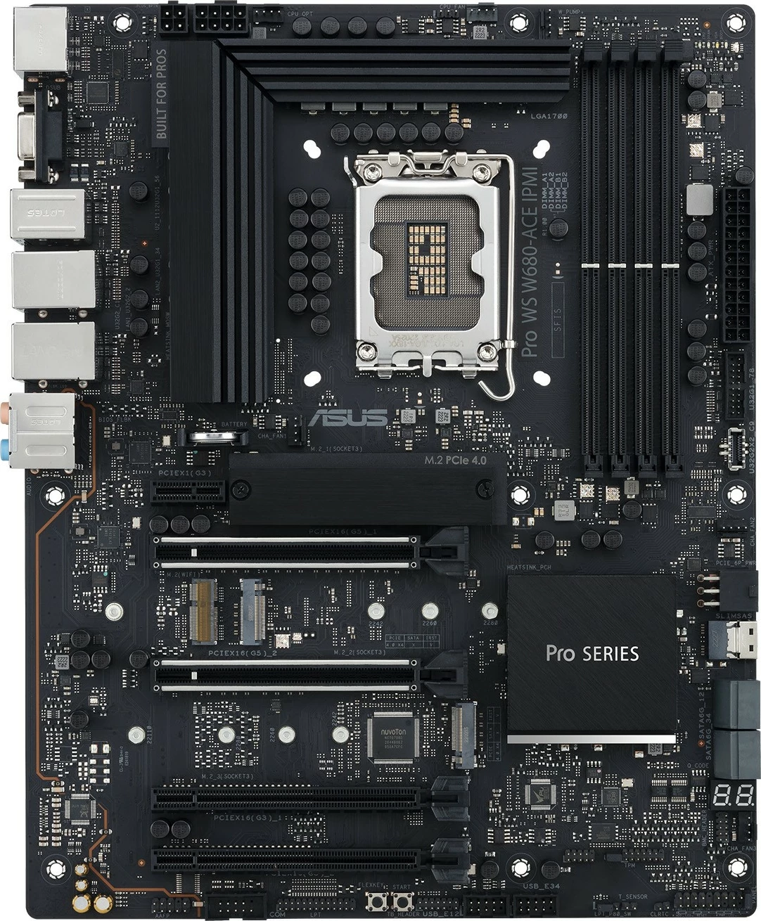 Pllakë amë ASUS PRO WS W680-ACE IPMI, Intel, LGA 1700, DDR5-SDRAM, 128 GB