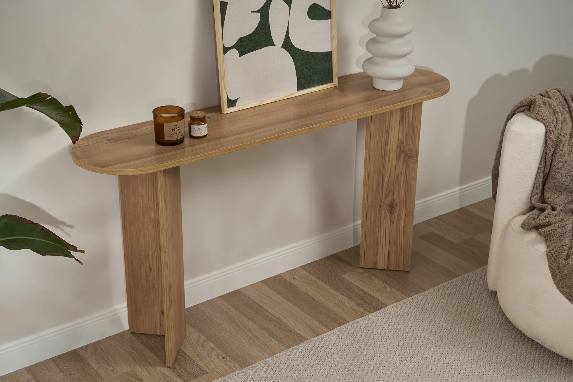 Komodë anësore Nordure, Sira, ngjyrë lisi