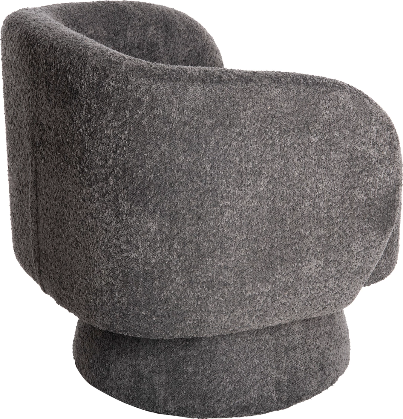 Karrige rrotulluese KARLEN FH9592.01, pëlhurë boucle gri, 78x81x77H cm