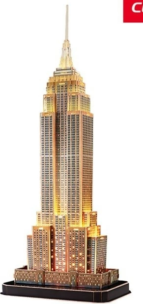 Puzzle 3D Cubic Fun Empire State Building 37 pjesë, me LED