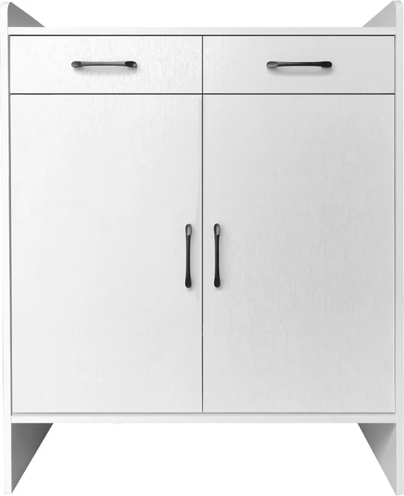 Raft këpucësh Gazen për 12 palë me sirtarë, ngjyrë e bardhë, 80x33x100cm