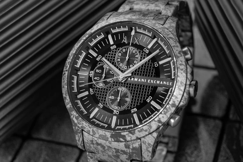 Orë dore për meshkuj Armani Exchange, gri