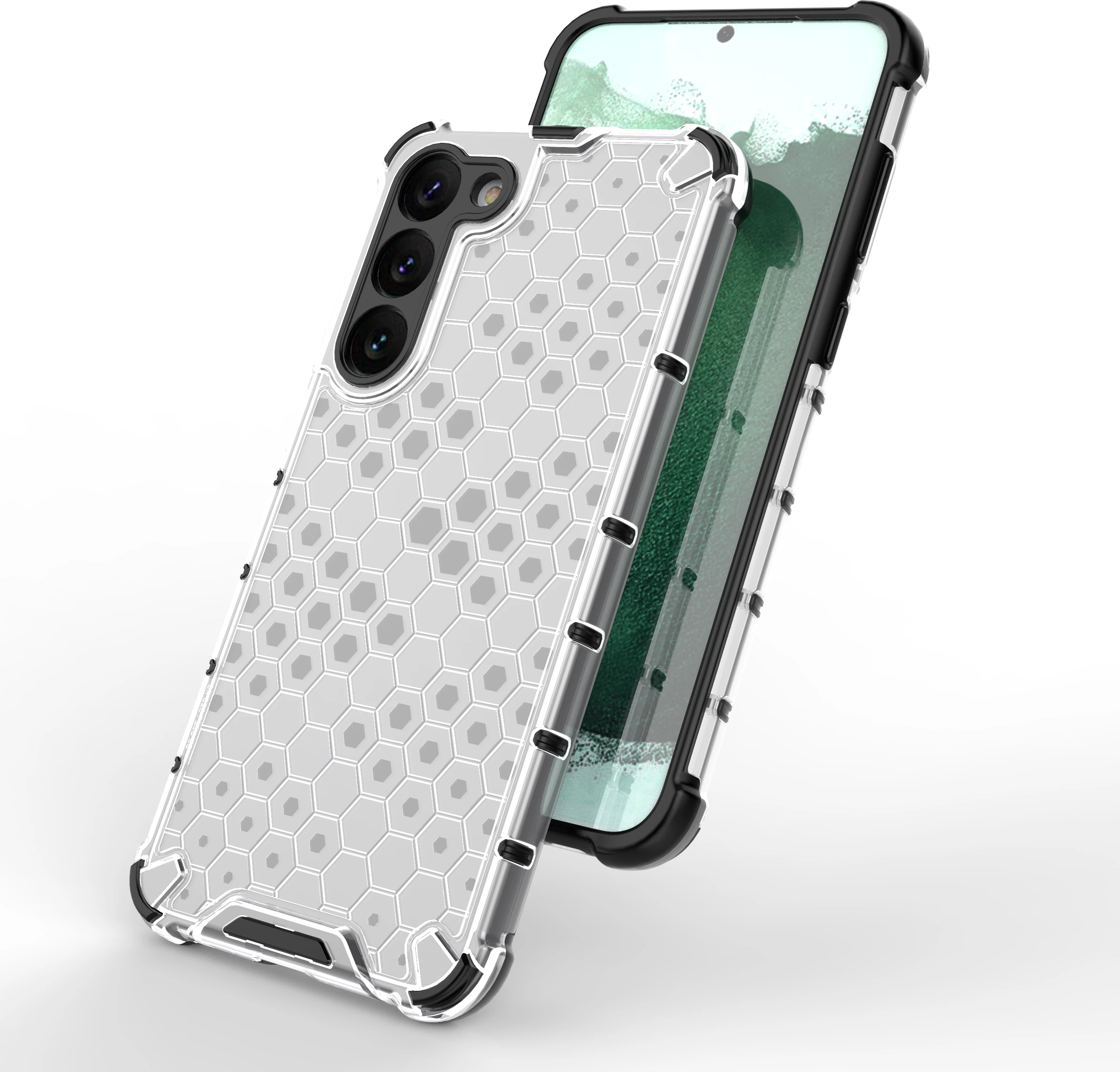 Mbështjellës Hurtel Honeycomb për Samsung Galaxy S23+, transparent