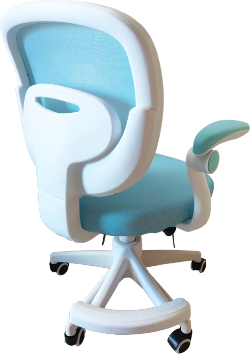 Karrige zyre për fëmijë Bernu, material rrjetë, ngjyrë kaltër e çelët, 47x56x80-90cm