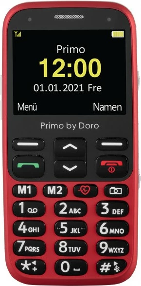 Celular Doro Primo 368, Bar, Single SIM, 5.84 cm (2.3"), 3 MP, 1000 mAh, Zi, Kuq