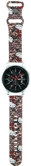 Rrip smartwatch Hello Kitty Silicone Tags Graffiti, 22mm, rozë