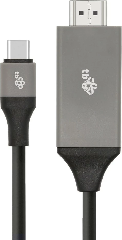 Kabllo HDMI 2.0V në USB Type C TB, 2m, E zezë