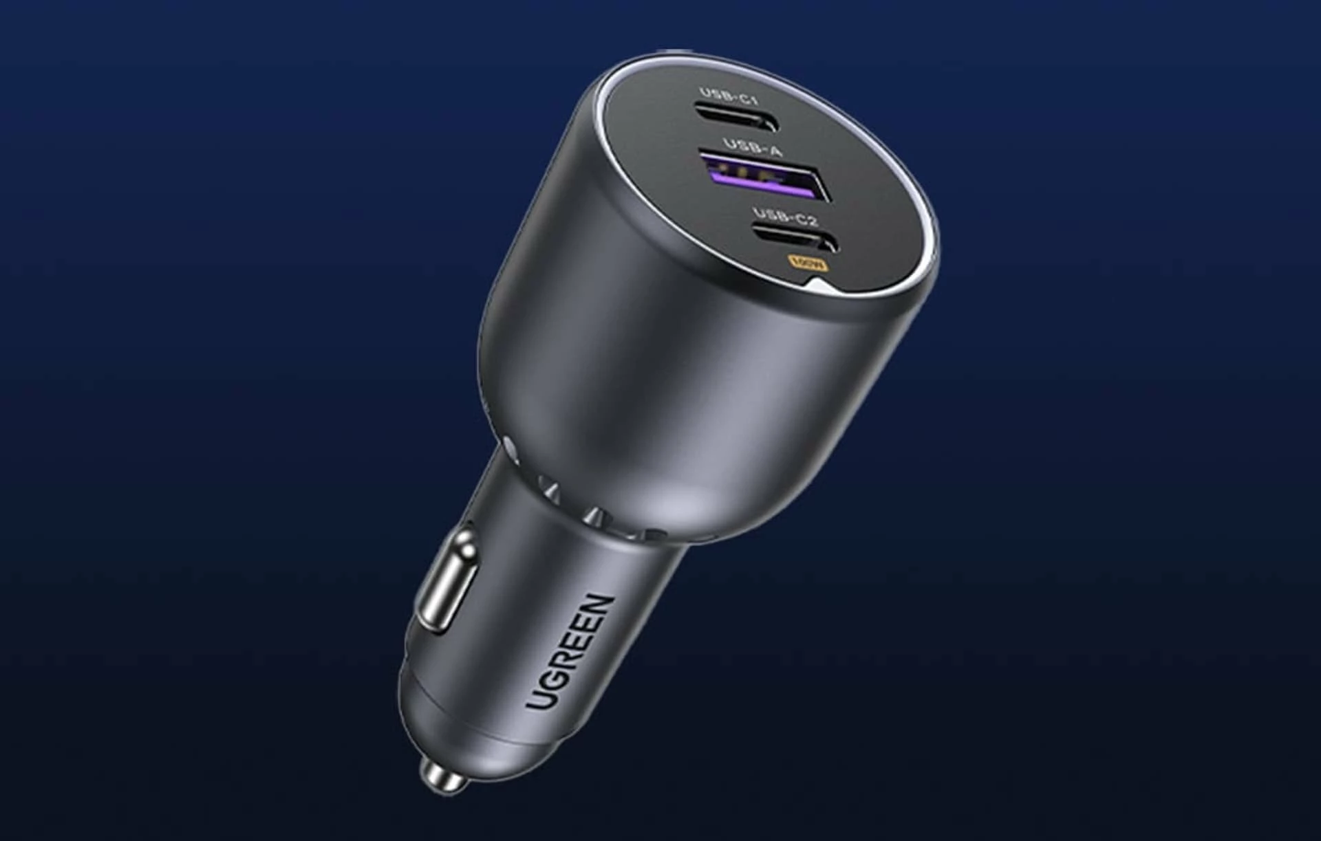 Karikues veture Ugreen EC705 130W, 2x USB-C + 1x USB-A, fast charging, i zi
