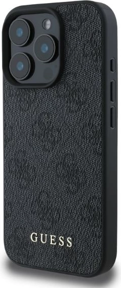 Mbështjellës Guess 4G Classic për iPhone 16 Pro, i zi