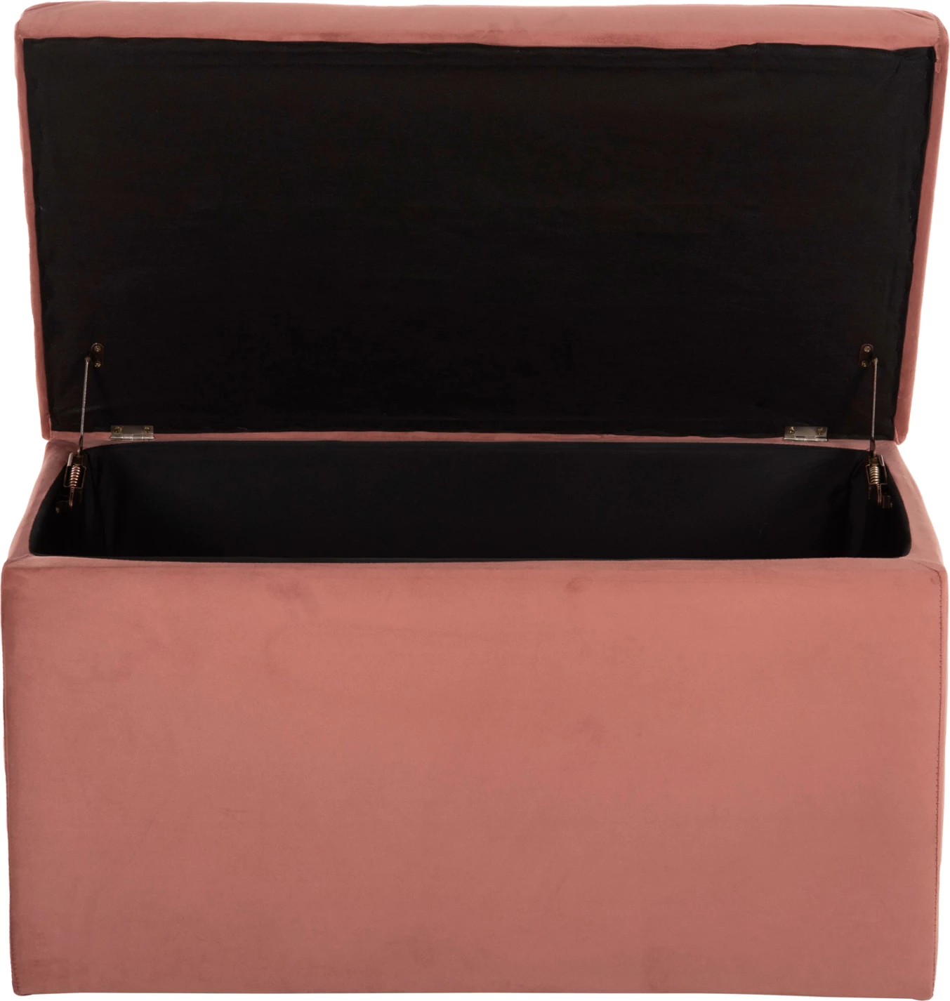 Stool/trunk me hapësirë magazinimi PUNK FH279.12, kadife ngjyrë rozë e zbehtë, 90x50x52H cm