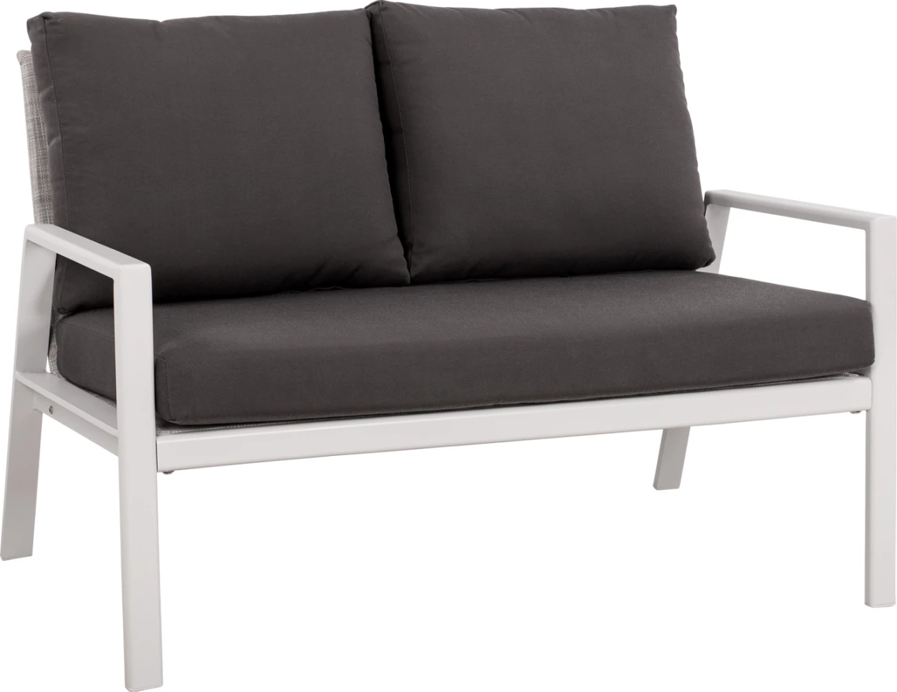 Dy divanë alumini, FH5561.01, ngjyrë e bardhë, me jastëkë