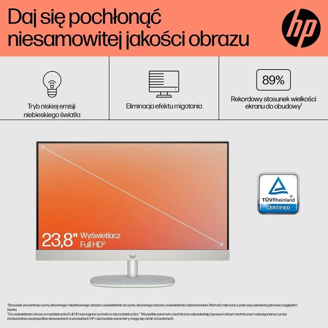 Kompjuter HP AiO 24-cr0312nw, Ryzen 5 7520, 23.8" FHD, 16GB RAM, 512GB SSD, Bardhë