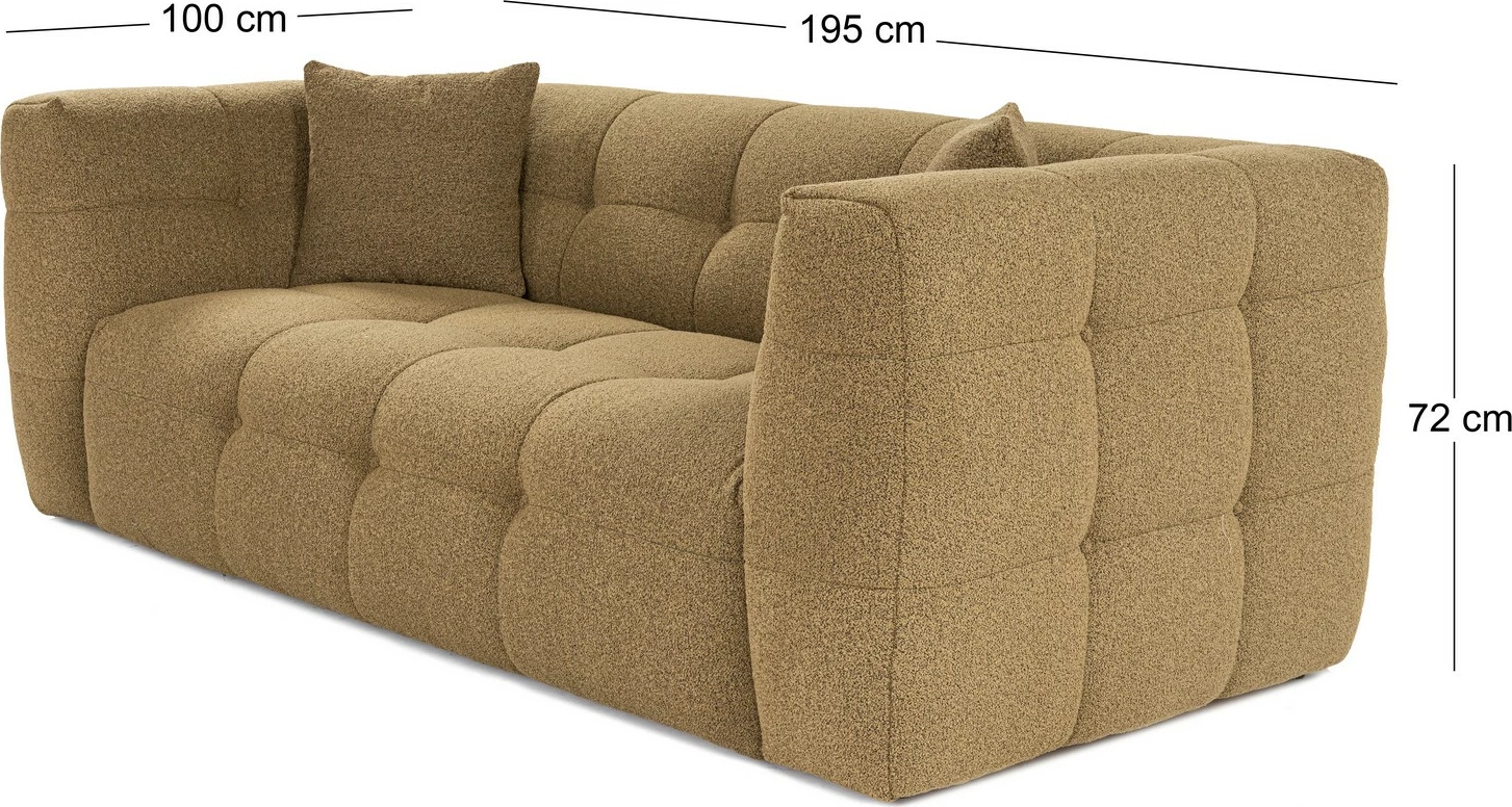Divan dy vendësh, ngjyrë kaki, Atelier del Sofa, Cady 2