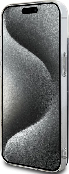 Mbështjellës Hello Kitty IML Kitty Face për iPhone 15, i zi