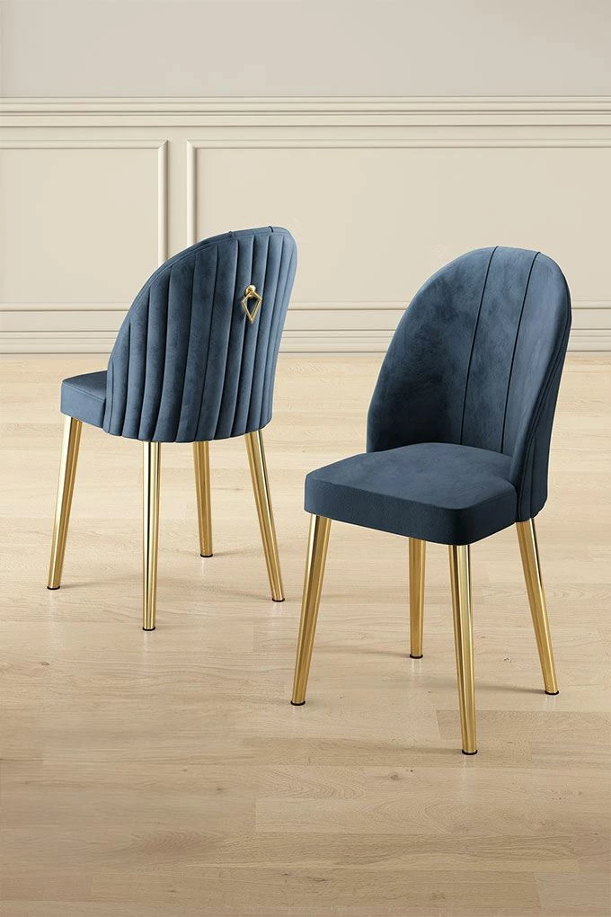 Set karrigash (6 copë) Hanah Home, Mara, anthracite, gold