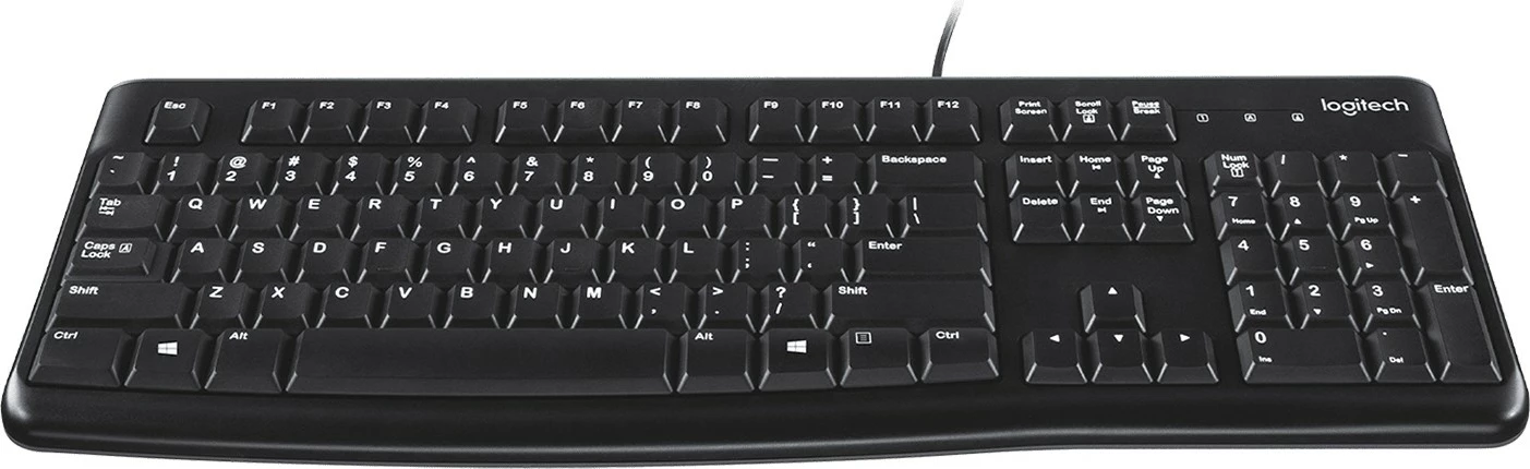 Tastierë Logitech K120, me kabllo, USB, QWERTY, e zezë