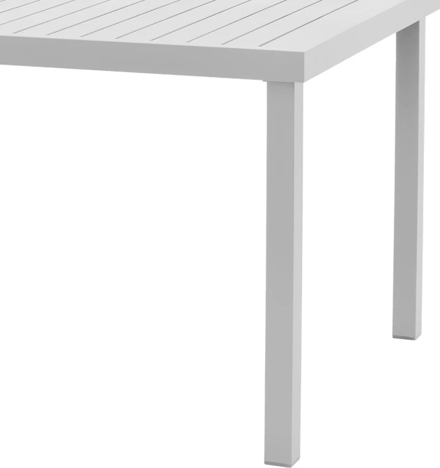 Set tavoline me karrige Kliton-Elation alumini ngjyrë e bardhë 150x80x74cm