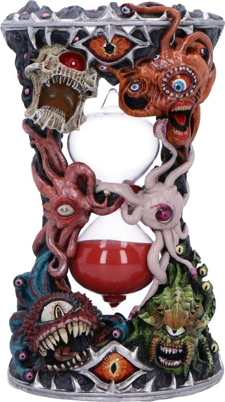 Kohëmatës me rërë NEMESIS NOW Dungeons & Dragons Beholder, 1 minutë, 18.5 cm, rrëshirë, rërë e kuqe, kuti dhurate