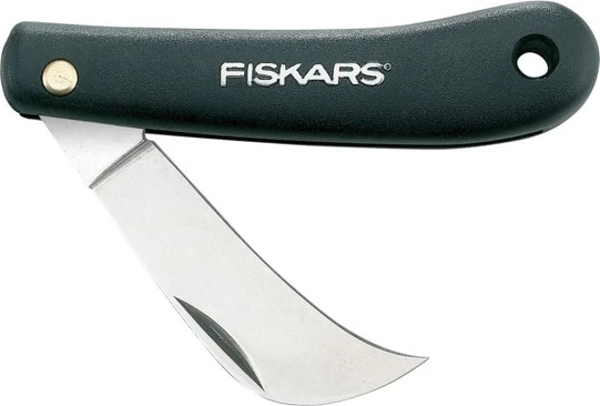 Thikë kopshti Fiskars K62, çelik inox, 170mm, e zezë