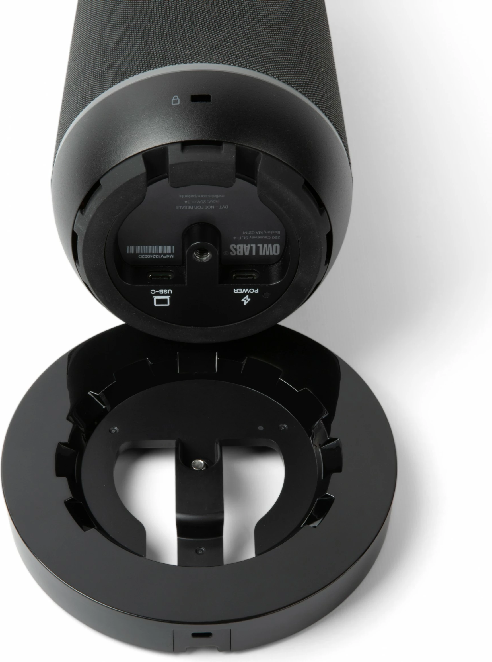 Mbajtës pasiv Owl Labs Meeting Owl 4+, për konferenca, për tavolinë, i zi