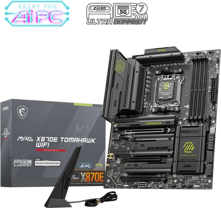 Pllakë amë MSI MAG X870E TOMAHAWK WIFI, Socket AM5, ATX, E zezë