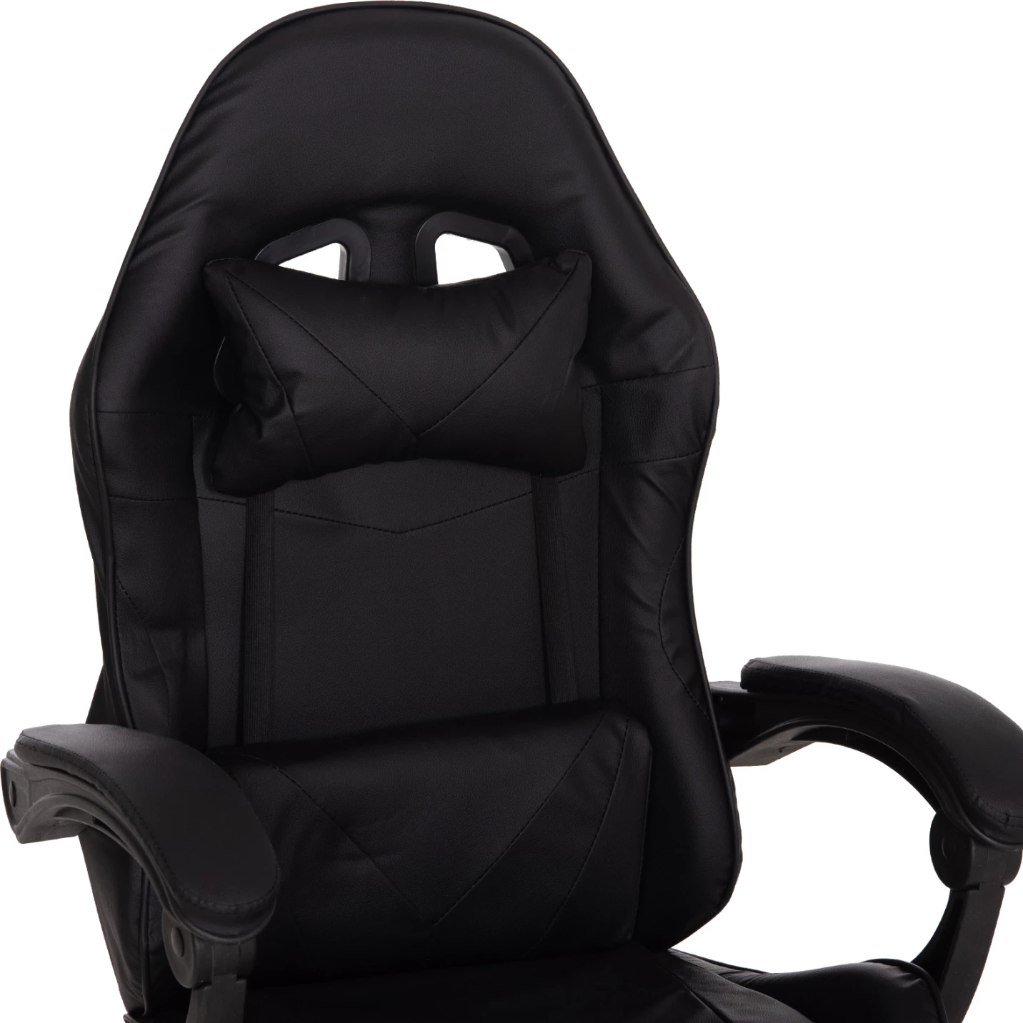 Karrige gaming STRATUS FH1231.01, e zezë, me jastëkë për mes dhe qafë, 62x62x119cm