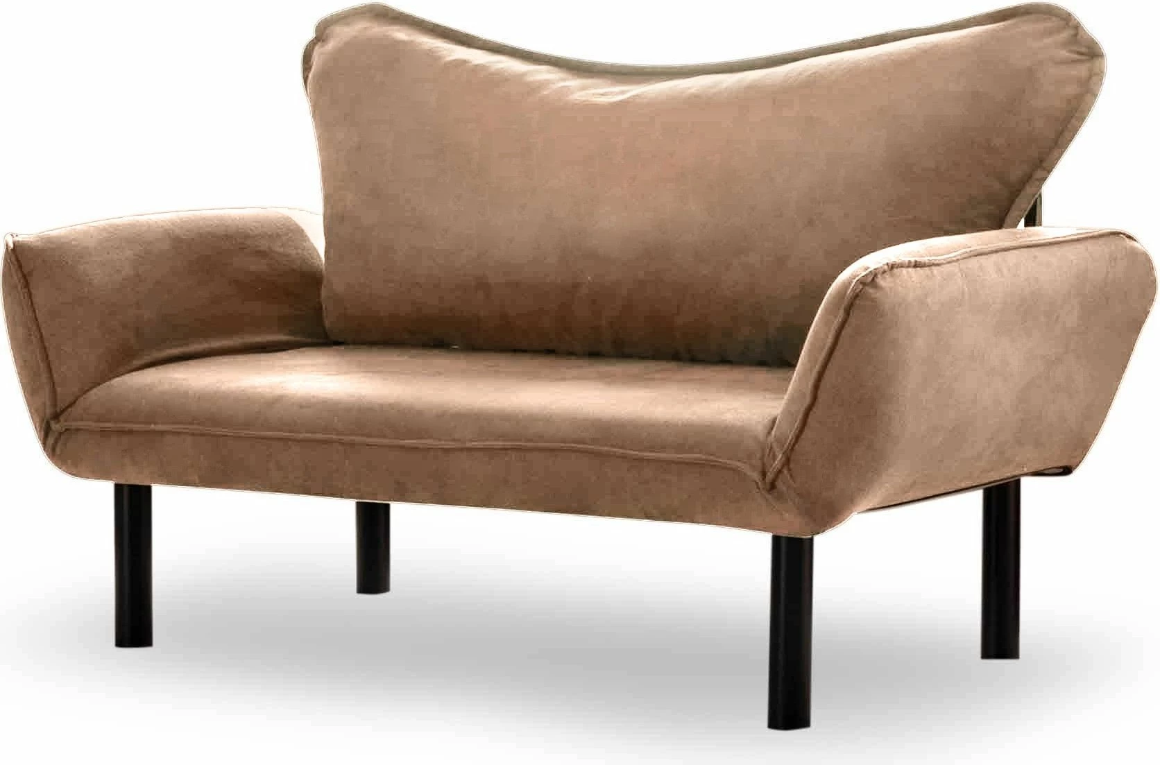 Divan 2-vendësh që shndërrohet në shtrat, Atelier del Sofa, Chatto, ngjyrë kafe e çelët