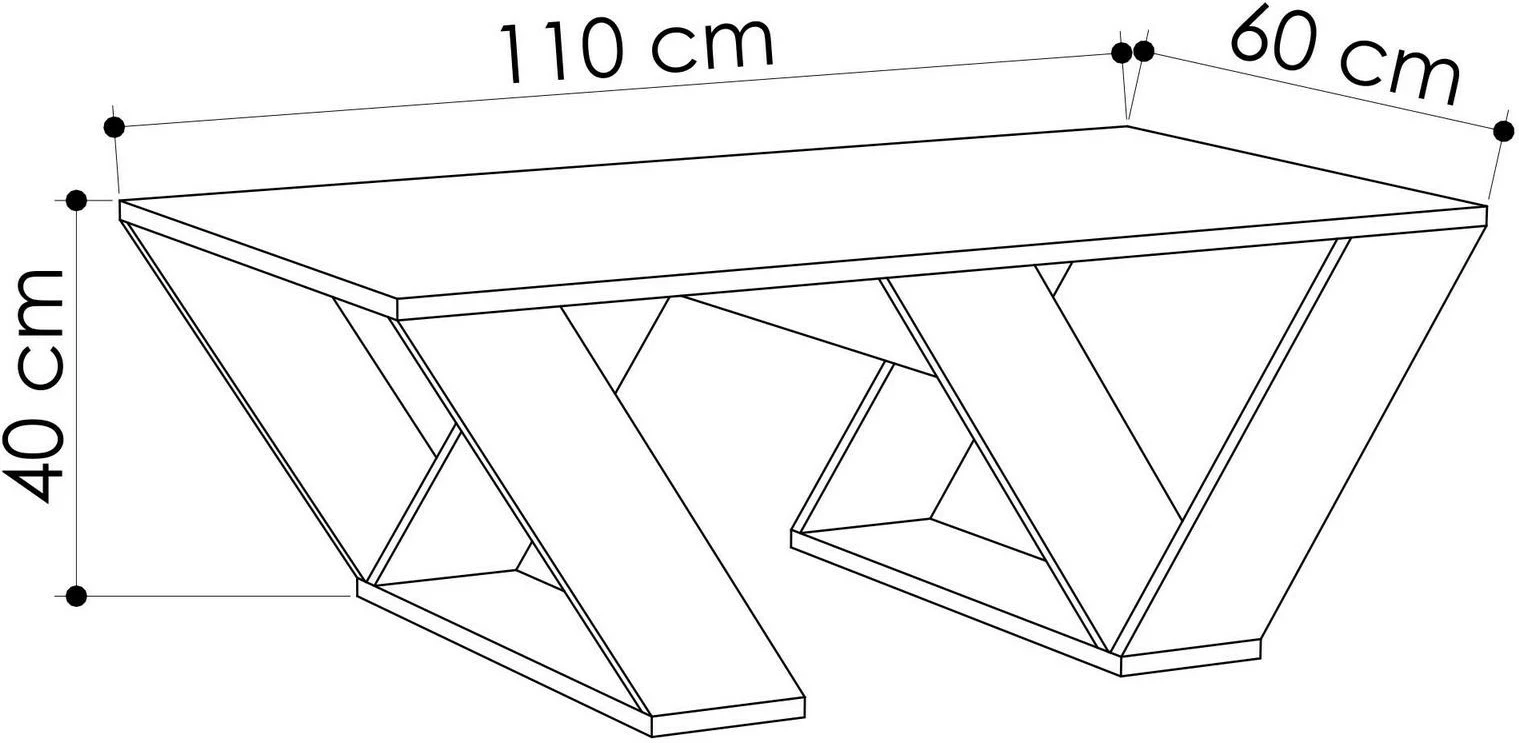 Tavolinë kafeje moderne, e bardhë, Skye Decor, Pipra