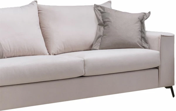 Divan Verona 3 ulëse, krem - jastëkë moka, 225x93x100cm