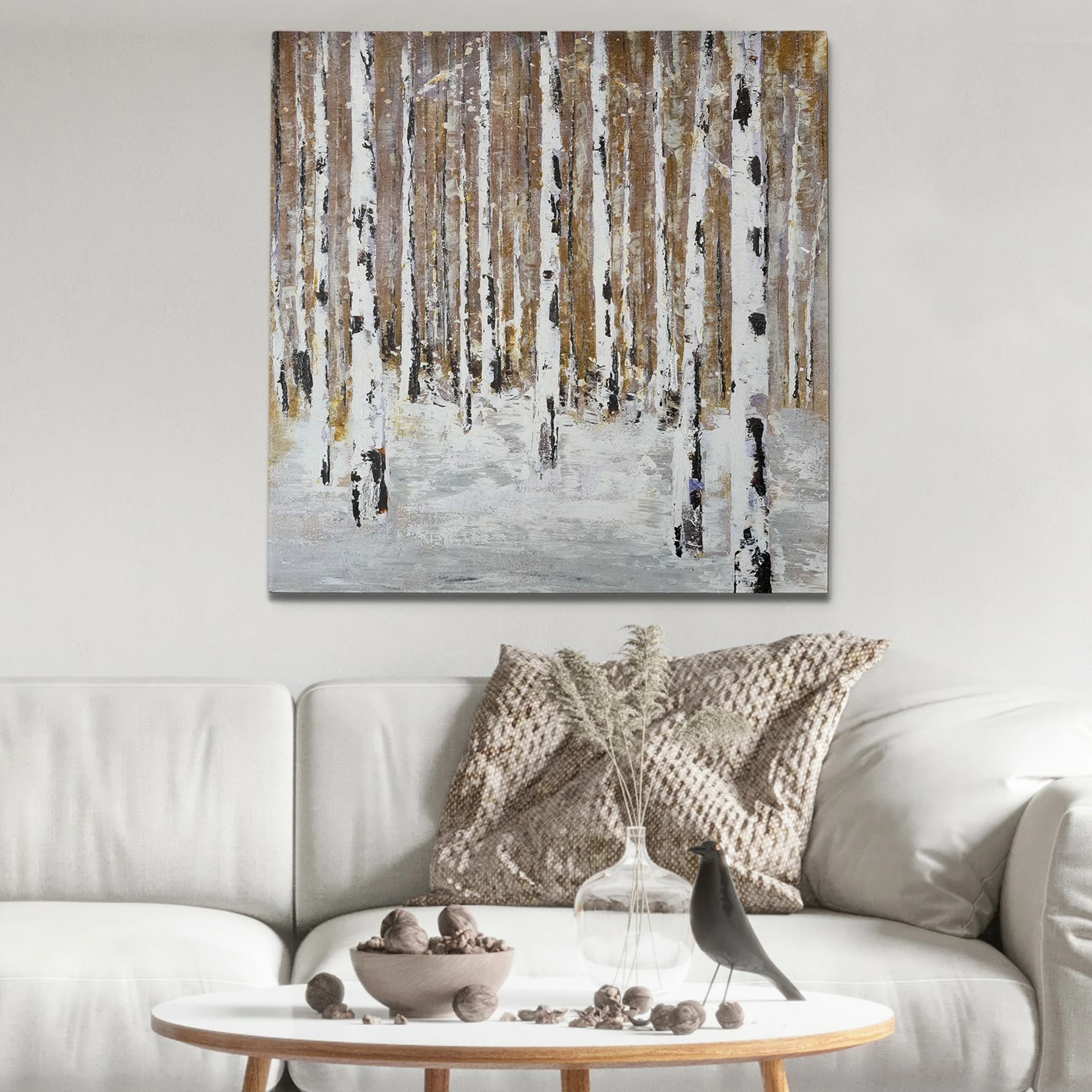 Pikturë dekorative me vaj, shumëngjyrëshe, Wallity, OPG123741, 120x120cm