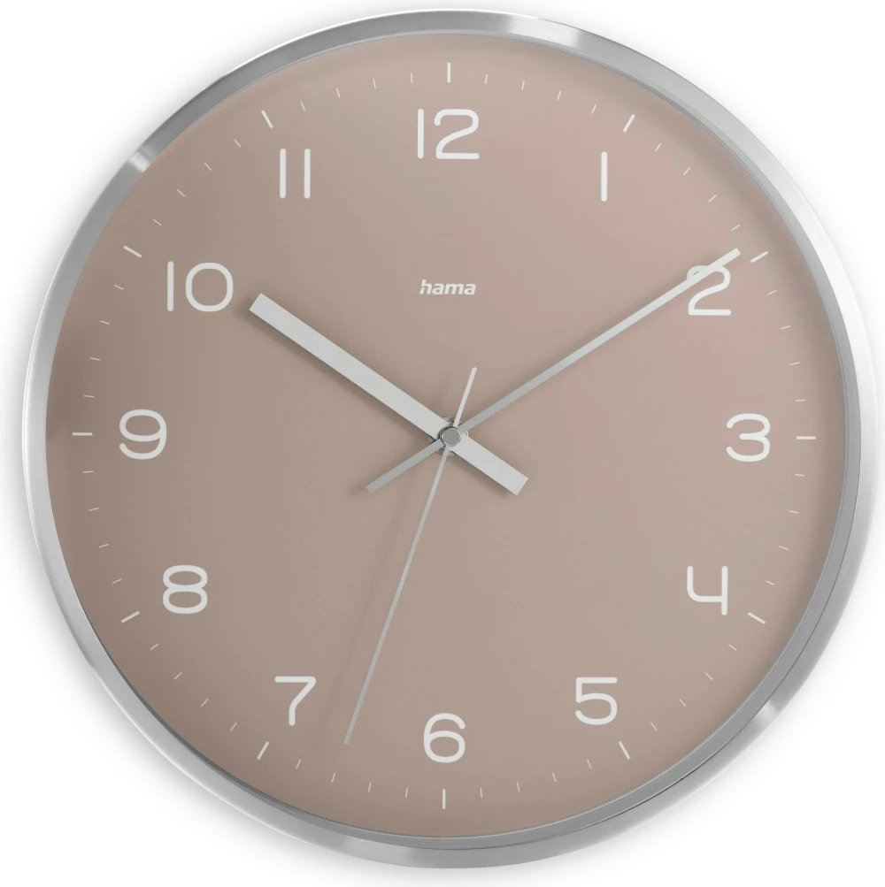 Orë muri Hama Fiji 185883, analoge, 30cm, rozë/argjend