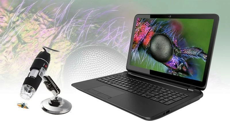 Mikroskop digjital USB Media-Tech MT4096, zmadhim deri 500X, i zi