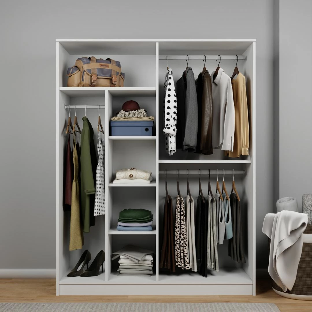 Dollap rrobash Skye Decor, i bardhë, Kardelen 1600-99