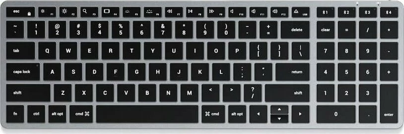 Tastierë Bluetooth Satechi Slim X2 STH119, me ndriçim, numpad, layout US, karikim USB-C, e zezë