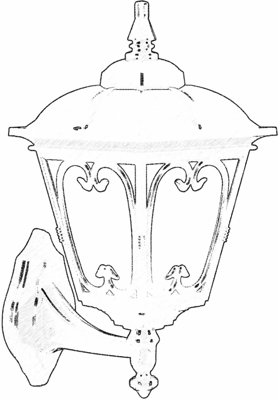 Llambë muri për jashtë Opviq, BAP-68181-BSY-M3, e zezë