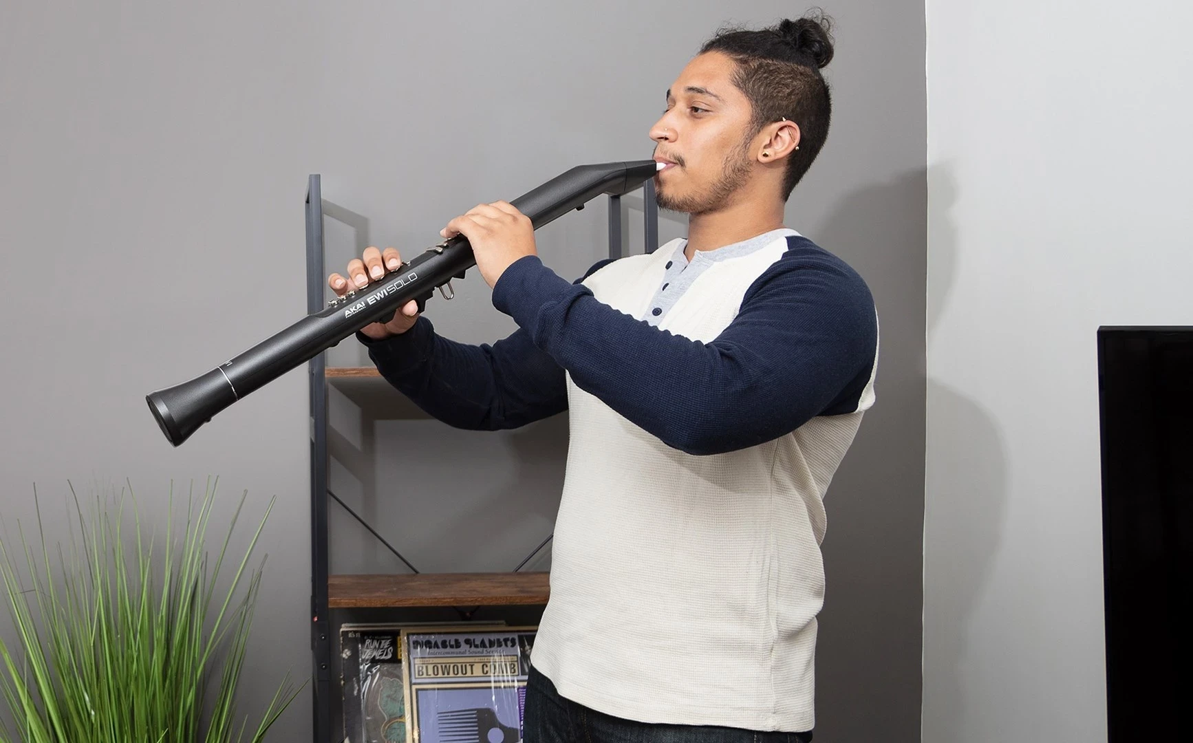 Instrument muzikor Elektronik AKAI EWI SOLO, USB MIDI, e zezë