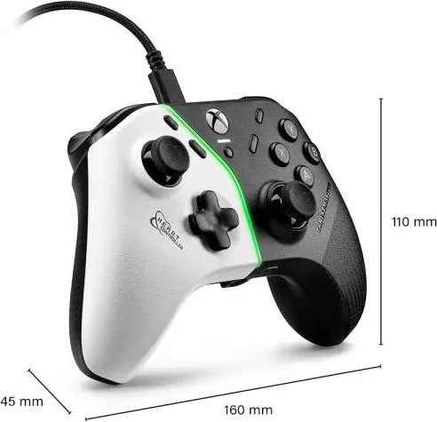 Kontroller lojrash Thrustmaster H.E.A.R.T. Controller, Hall Effect anti-drift, mekanik, me kabllo, Xbox Series X|S/Xbox One/Windows 10/11, bardhë/zi